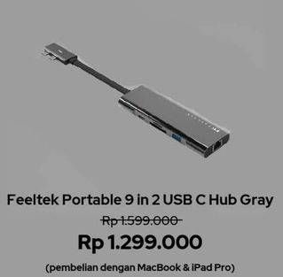 Promo Harga FEELTEK Feeltek Portable 9 in 2 USB-C Hub  - iBox