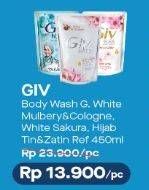 Promo Harga GIV Body Wash Glowing White Mulberry Collagen, Sakura, Hijab Tin Zaitun 450 ml - Alfamart