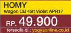 Promo Harga Homy Wagon Container Box Violet, APR17 45000 ml - Yogya