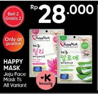 Promo Harga HAPPY MASK Jeju Face Mask All Variants 25 ml - Guardian