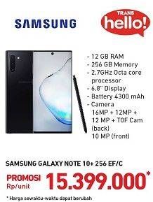 Promo Harga SAMSUNG Galaxy Note 10 Plus  - Carrefour