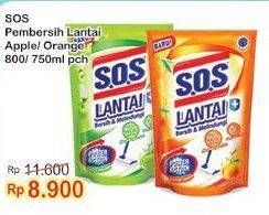 Promo Harga SOS Pembersih Lantai Apple, Orange 750 ml - Indomaret