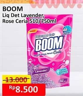 Promo Harga Boom Detergent Cair  Cinta Lavender, Cinta Rose Ceria 750 ml - Alfamart