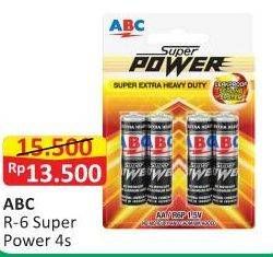 Promo Harga ABC Battery Super Power R6/AA 4 pcs - Alfamart