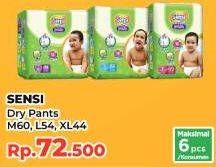 Promo Harga Sensi Dry Pants XL44, M60, L54 44 pcs - Yogya