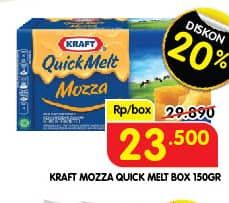 Promo Harga Kraft Quick Melt Mozza 165 gr - Superindo