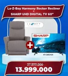 Promo Harga LazBoy Harmony Rocker Recliner + Sharp UHD Digital TV 60  - Electronic City