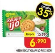 Promo Harga Nissin Coconut Biscuits Kelapa Ijo 280 gr - Superindo