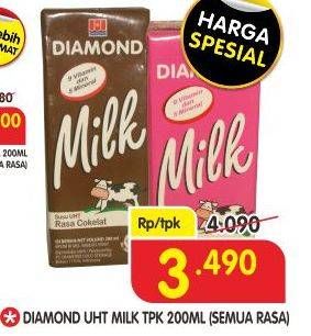 Promo Harga DIAMOND Milk UHT All Variants 200 ml - Superindo