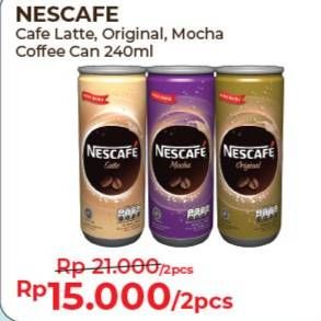 Promo Harga Nescafe Ready to Drink Latte, Mocha, Original 240 ml - Alfamart