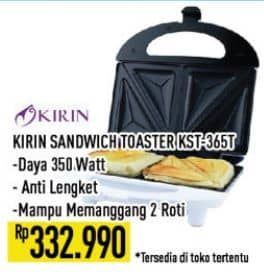 Promo Harga Kirin SANDWICH TOASTER | KST-365T  - Hypermart