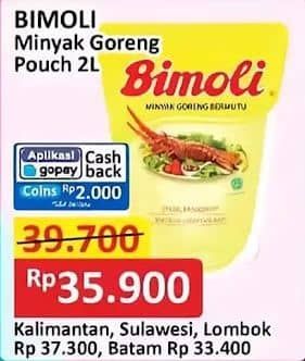 Promo Harga Bimoli Minyak Goreng 2000 ml - Alfamart