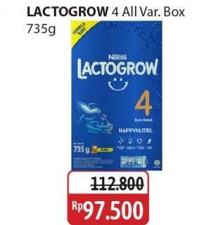Promo Harga Lactogrow 4 Susu Pertumbuhan All Variants 750 gr - Alfamidi