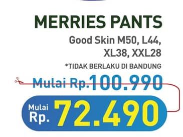 Promo Harga Merries Pants Good Skin M50, L44, XL38, XXL28 28 pcs - Hypermart