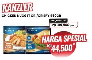 Promo Harga Kanzler Chicken Nugget Original, Crispy 450 gr - Carrefour