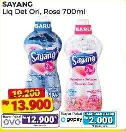 Promo Harga Sayang Liquid Detergent Original Fresh, Rose 700 ml - Alfamart
