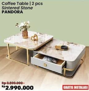 Promo Harga Courts Pandora Coffee Table | 2 Pcs Sintered Stone  - COURTS