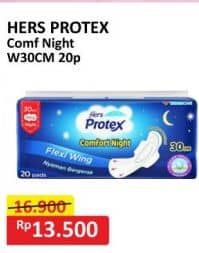 Promo Harga Hers Protex Comfort Night Wing 30cm 20 pcs - Alfamart