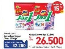 Promo Harga ATTACK Jaz1 Detergent Powder Semerbak Cinta, Pesona Segar 1700 gr - Carrefour