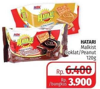 Promo Harga ASIA HATARI Malkist Crackers Chocolate, Peanut 120 gr - Lotte Grosir