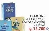 Promo Harga DIAMOND Milk UHT Chocolate, Full Cream, Low Fat High Calcium 1000 ml - LotteMart