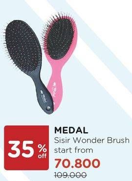 Promo Harga MEDAL Wonder Brush Hair Brush  - Watsons