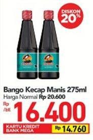 Promo Harga BANGO Kecap Manis 275 ml - Carrefour