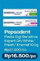 Promo Harga PEPSODENT Pasta Gigi Sensitive Expert Original, White, Fresh, Enamel 100 gr - Alfamart