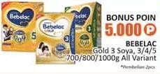 BEBELAC Gold 3 Soya, 3/4/5 700/800/1000gr All Variant