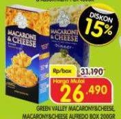 Promo Harga Green Valley Macaroni & Cheese Original, Alfredo 200 gr - Superindo