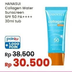 Promo Harga Hanasui Collagen Water Sunscreen SPF 50 30 ml - Indomaret