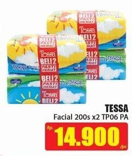 Promo Harga TESSA Facial Tissue TP06 per 2 pouch 200 pcs - Hari Hari