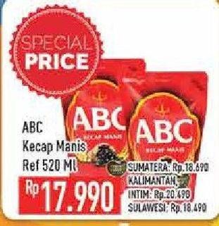 Promo Harga ABC Kecap Manis 520 ml - Hypermart