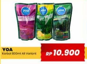 Promo Harga YOA Karbol All Variants 800 ml - Yogya