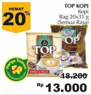Promo Harga Top Coffee Kopi All Variants per 20 sachet 31 gr - Giant