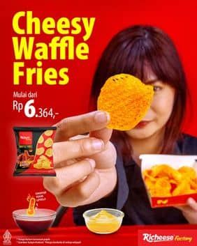 Promo Harga Cheesy Waffle Fries  - Richeese Factory