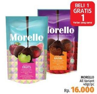 Promo Harga MORELLO Chocolate All Variants 40 gr - LotteMart