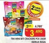 Promo Harga TINI WINI BITI Biskuit Crackers All Variants per 2 pouch 120 gr - Superindo