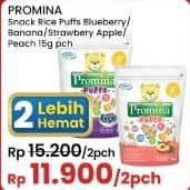 Promo Harga Promina Puffs Blueberry, Pisang, Strawberry Apple, Peach 15 gr - Indomaret