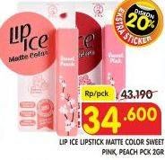 Promo Harga LIP ICE Matte Color Sweet Peach, Sweet Pink 2 gr - Superindo