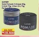 Promo Harga Gatsby Styling Pomade Supreme Grease, Supreme Hold, Urban Dry, Perfect Rise 75 gr - Alfamart