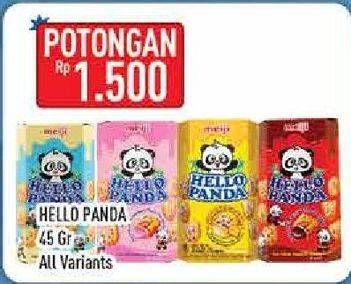 Promo Harga MEIJI HELLO PANDA Biscuit All Variants 45 gr - Hypermart