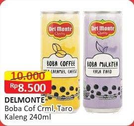 Promo Harga Del Monte Boba Drink Coffee Caramel Cheese, Milk Tea Taro 240 ml - Alfamart