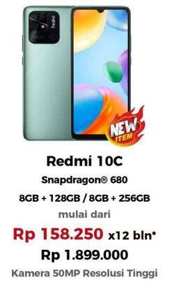 Promo Harga Xiaomi Redmi 10C 4 GB + 128 GB, 4 GB + 64 GB  - Erafone