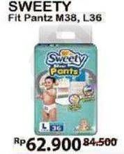 Promo Harga SWEETY Fit Pantz Dry Active M38, L36  - Alfamart