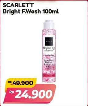 Promo Harga Scarlett Facial Wash Brightening 100 ml - Alfamart