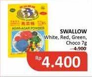 Promo Harga SWALLOW Agar Agar Powder Putih, Merah, Hijau, Coklat 7 gr - Alfamidi