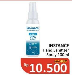 Promo Harga INSTANCE Hand Sanitizer Liquid Spray Spray 100 ml - Alfamidi