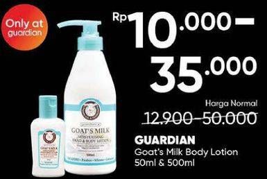 Promo Harga GUARDIAN Goats Milk Hand Body Lotion 50 ml - Guardian
