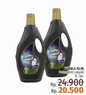 Promo Harga BUBBLE KLIN Liquid Detergent Lemon 1000 ml - LotteMart